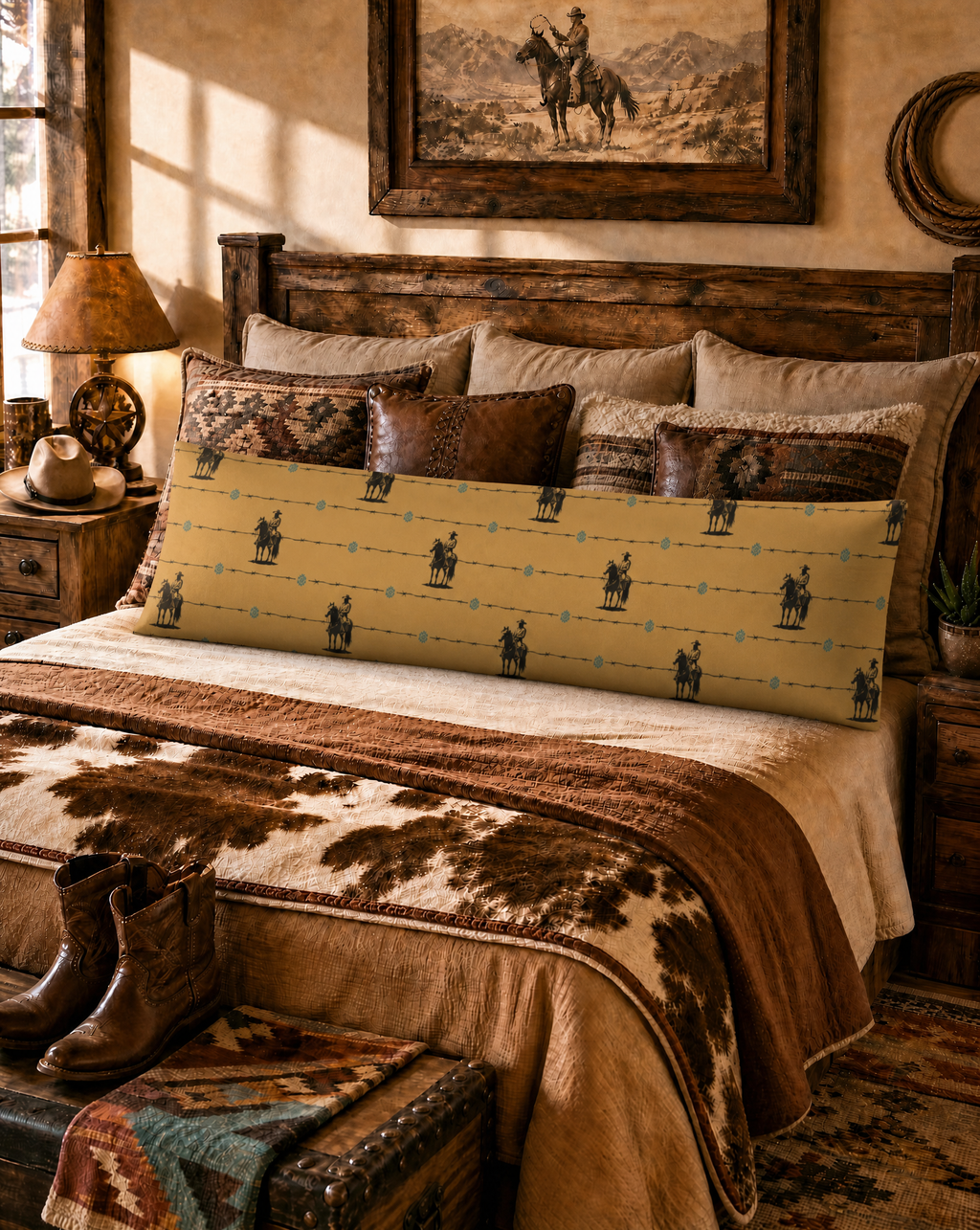 Baha Ranch Saddle Up Body Pillow Cover Made in America by Baha Ranch Western Wear - product image 2