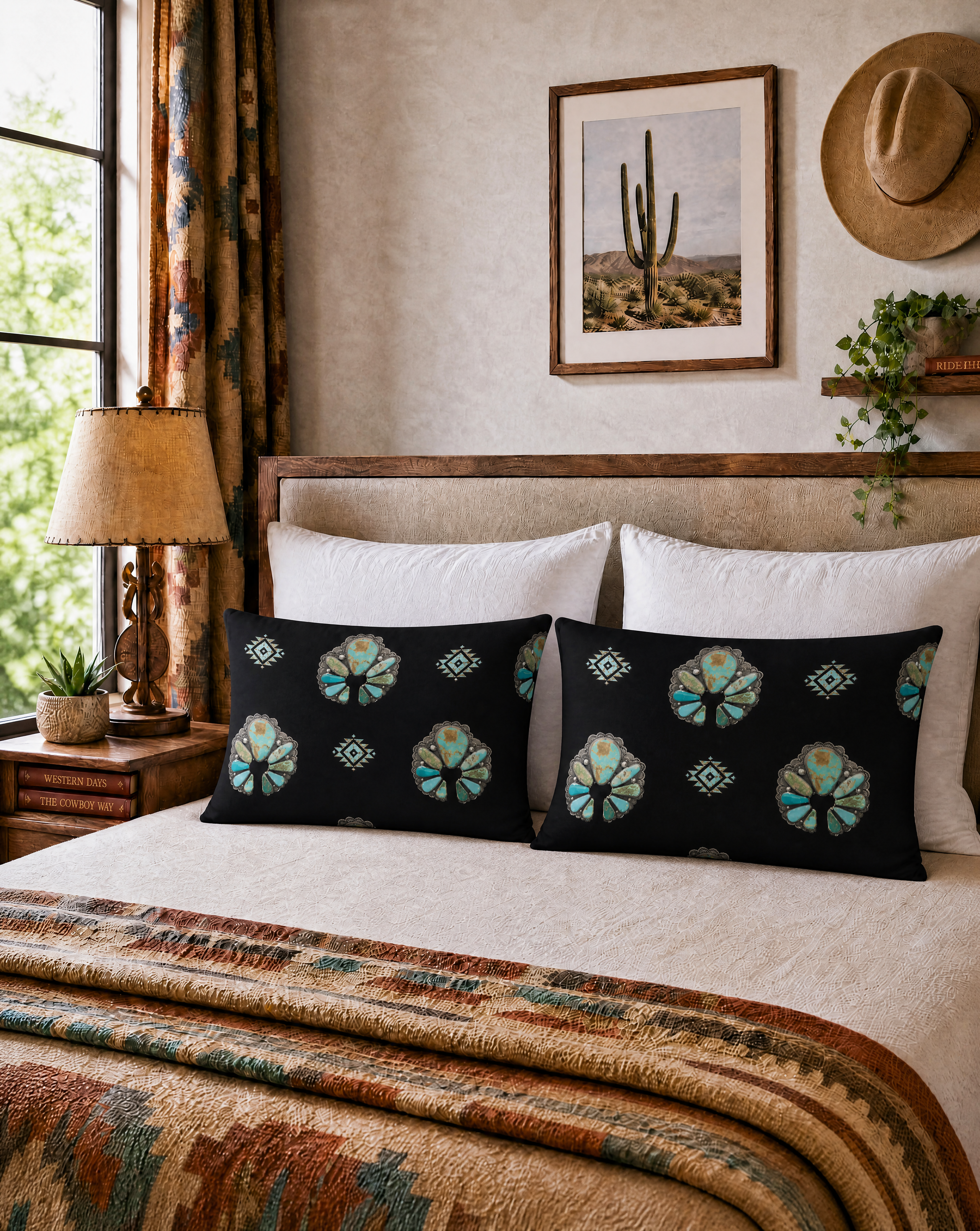 Baha Ranch Turquoise Naja Pillow Case Made in America by Baha Ranch Western Wear - product image 2