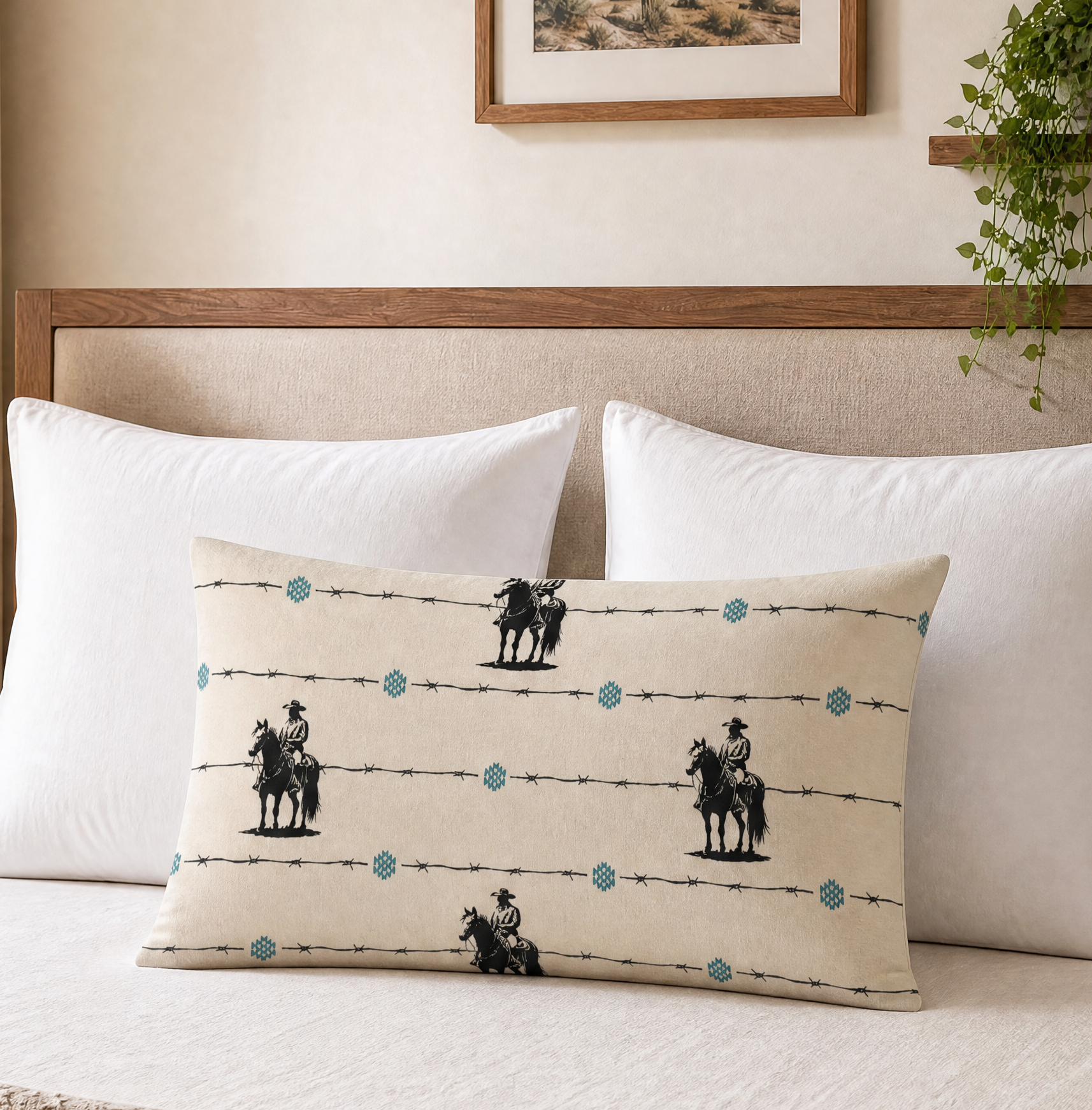 Baha Ranch Saddle Up Pillow Case Tan Made in America Made in America by Baha Ranch Western Wear