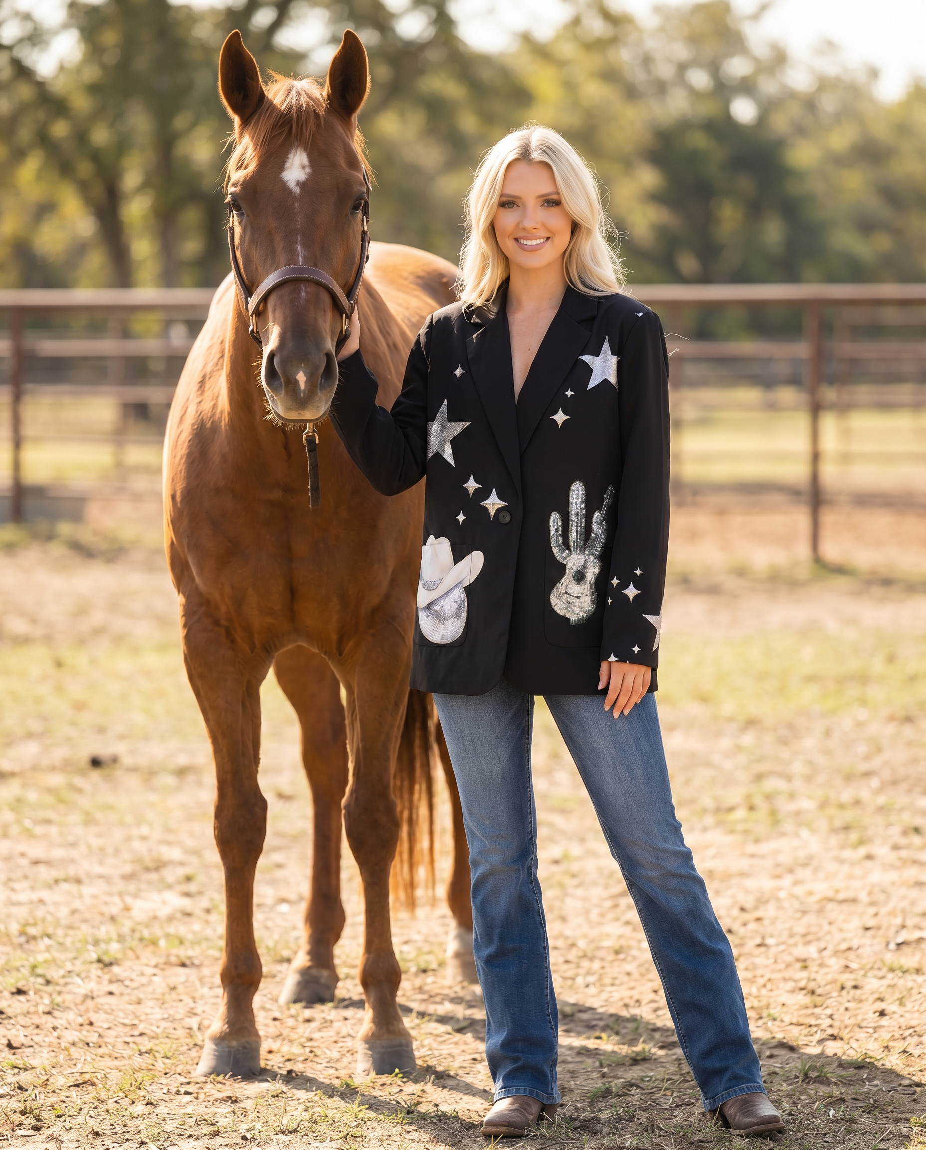 Baha Ranch Rhinestone Cowgirl Yeehaw Blazer by Baha Ranch Western Wear - product image 8