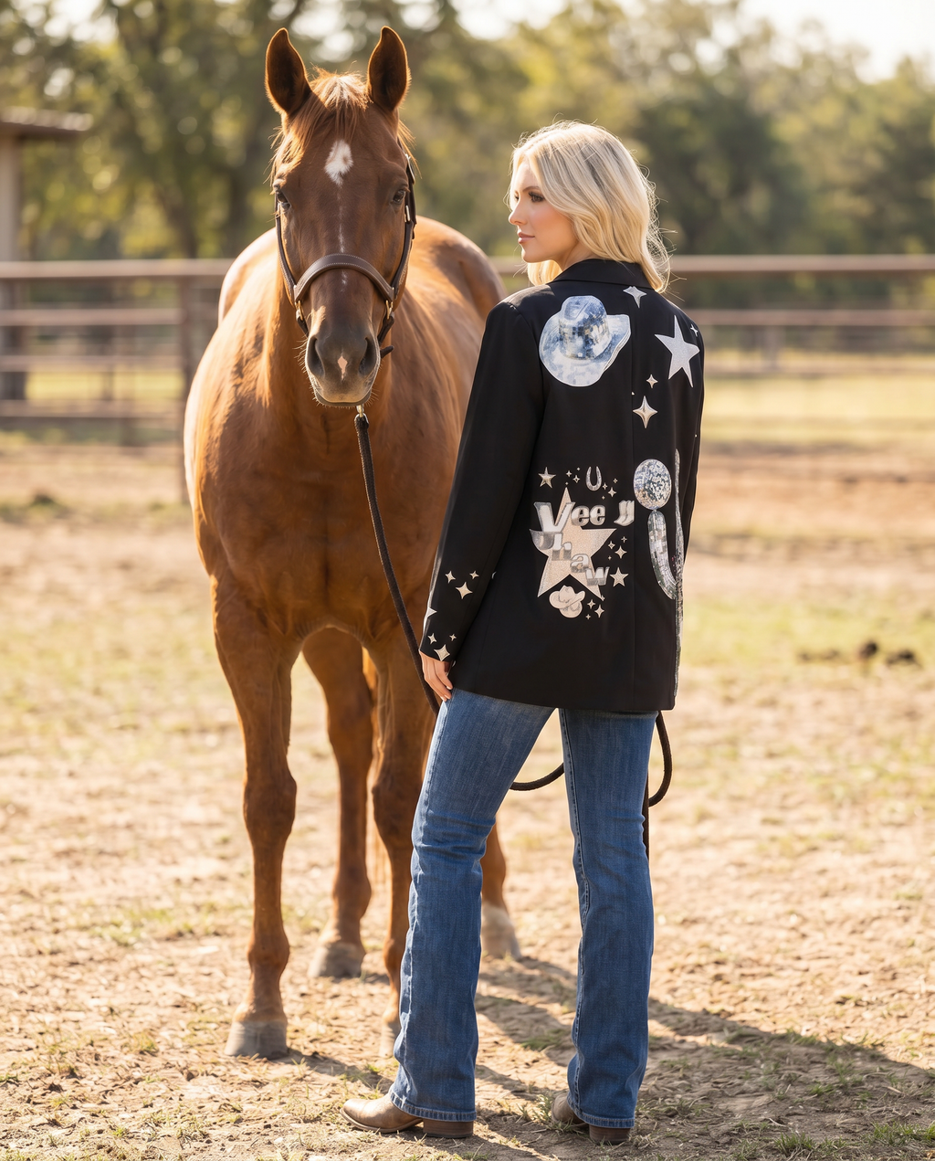 Baha Ranch Rhinestone Cowgirl Yeehaw Blazer by Baha Ranch Western Wear - product image 9