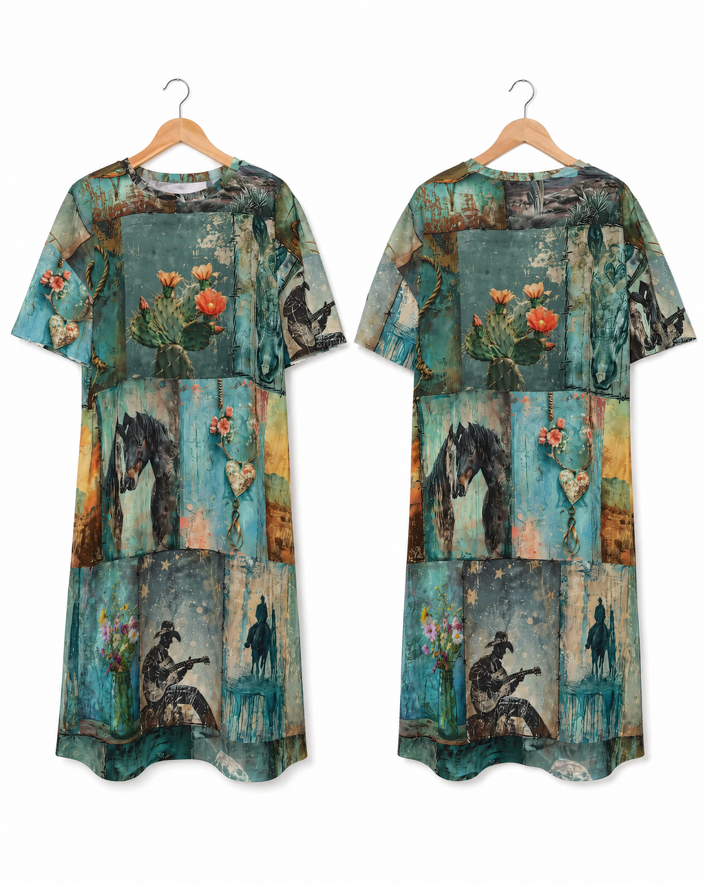 Baha Ranch Turquoise Dreams T Shirt Dress or Sleep Shirt by Baha Ranch Western Wear - product image 4