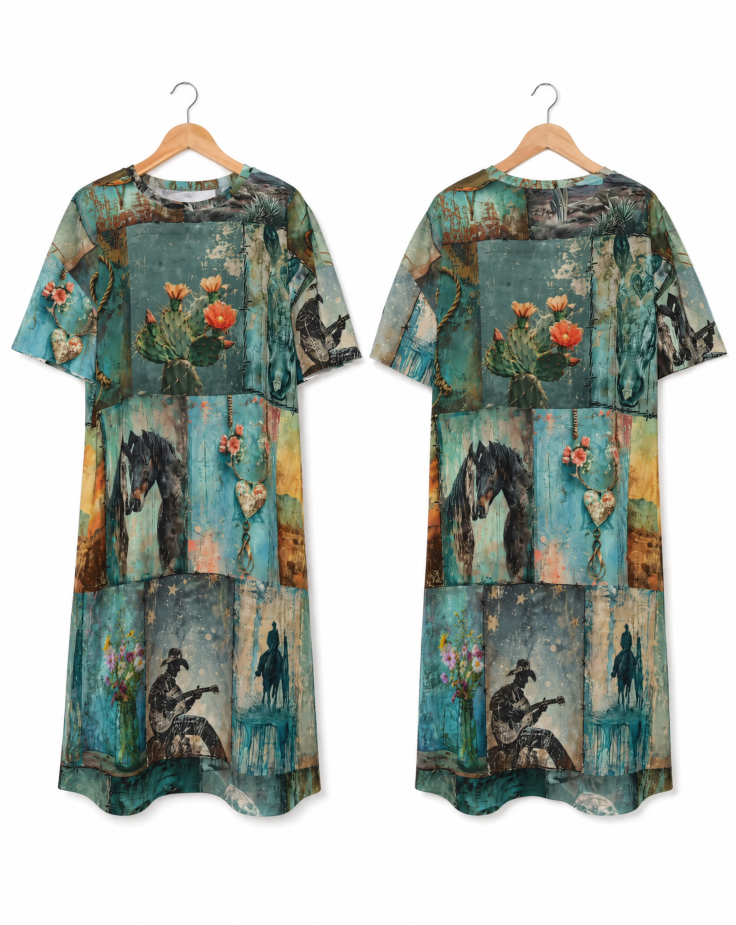 Baha Ranch Turquoise Dreams T Shirt Dress or Sleep Shirt by Baha Ranch Western Wear - product image 4