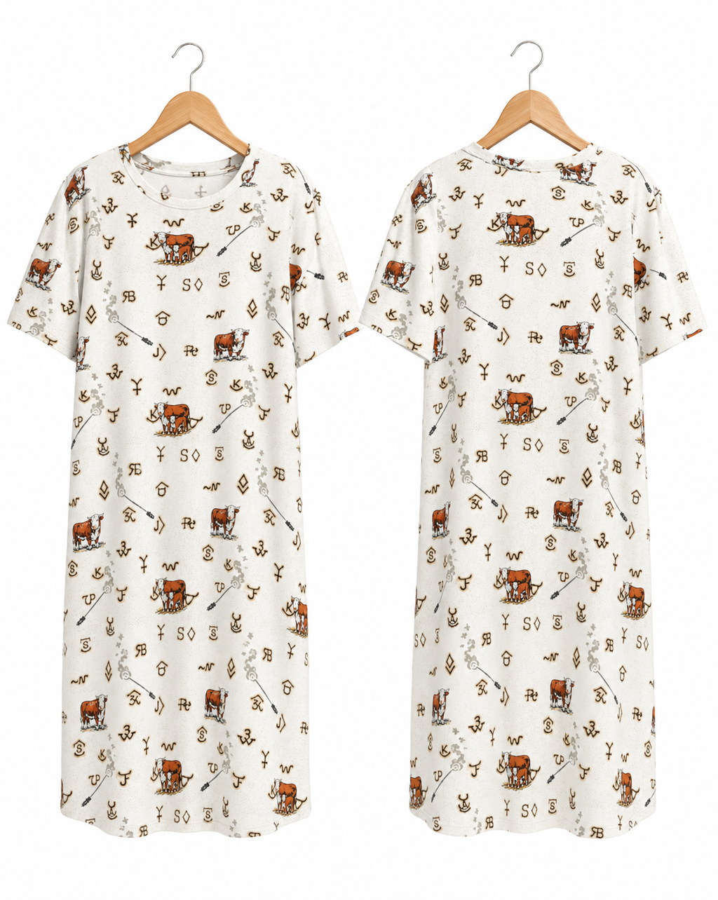 Baha Ranch Hereford Brands Western T Shirt Dress or Sleep Shirt by Baha Ranch Western Wear - product image 7
