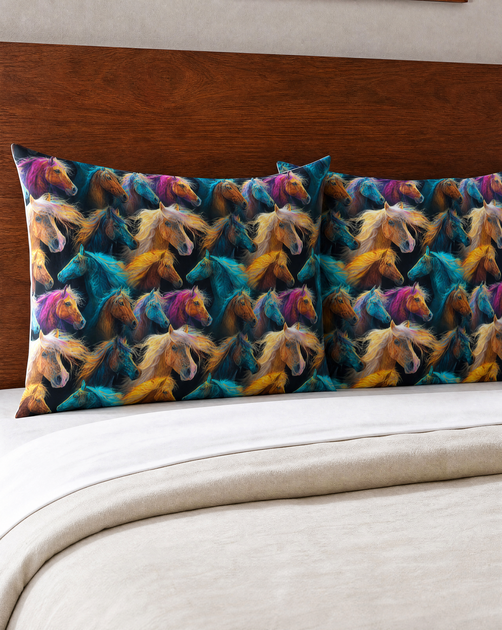 Baha Ranch Colorful Horses Pillowcase Made in America by Baha Ranch Western Wear - product image 3