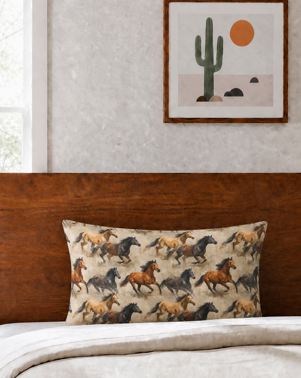 Baha Ranch Wild Horses Pillowcase Made in America by Baha Ranch Western Wear