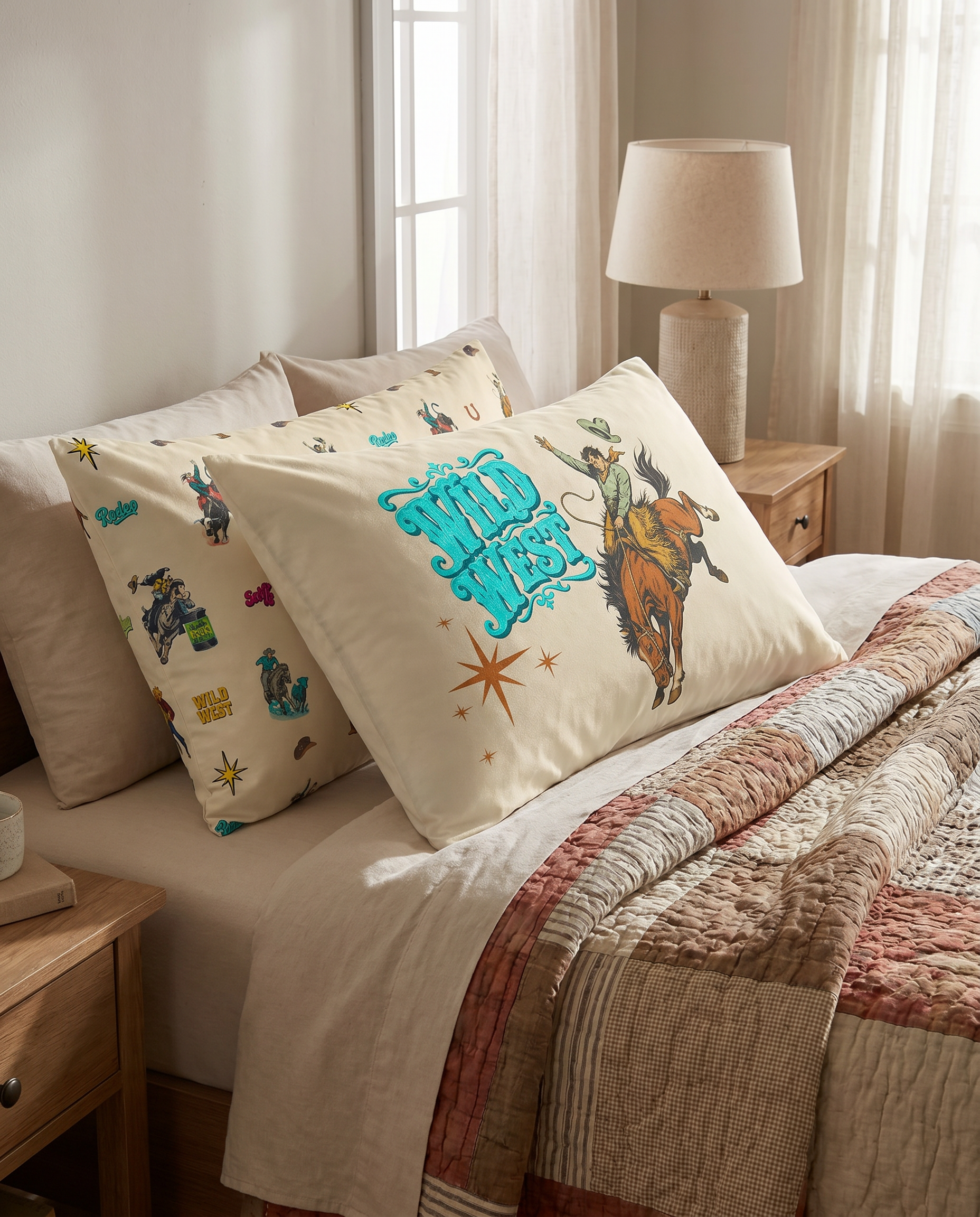 Baha Ranch The Last Roundup Bronc Rider Wild West Pillow Case Made in America by Baha Ranch Western Wear - product image 2