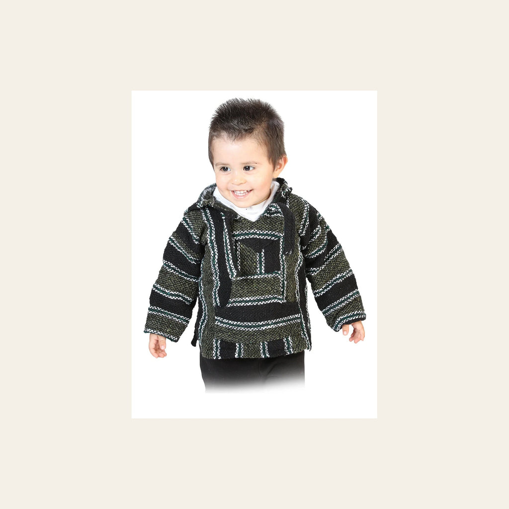 Sweatshirt Artisanal Jerga 100% Acrylan Black/Green 603854 on a warm cream background