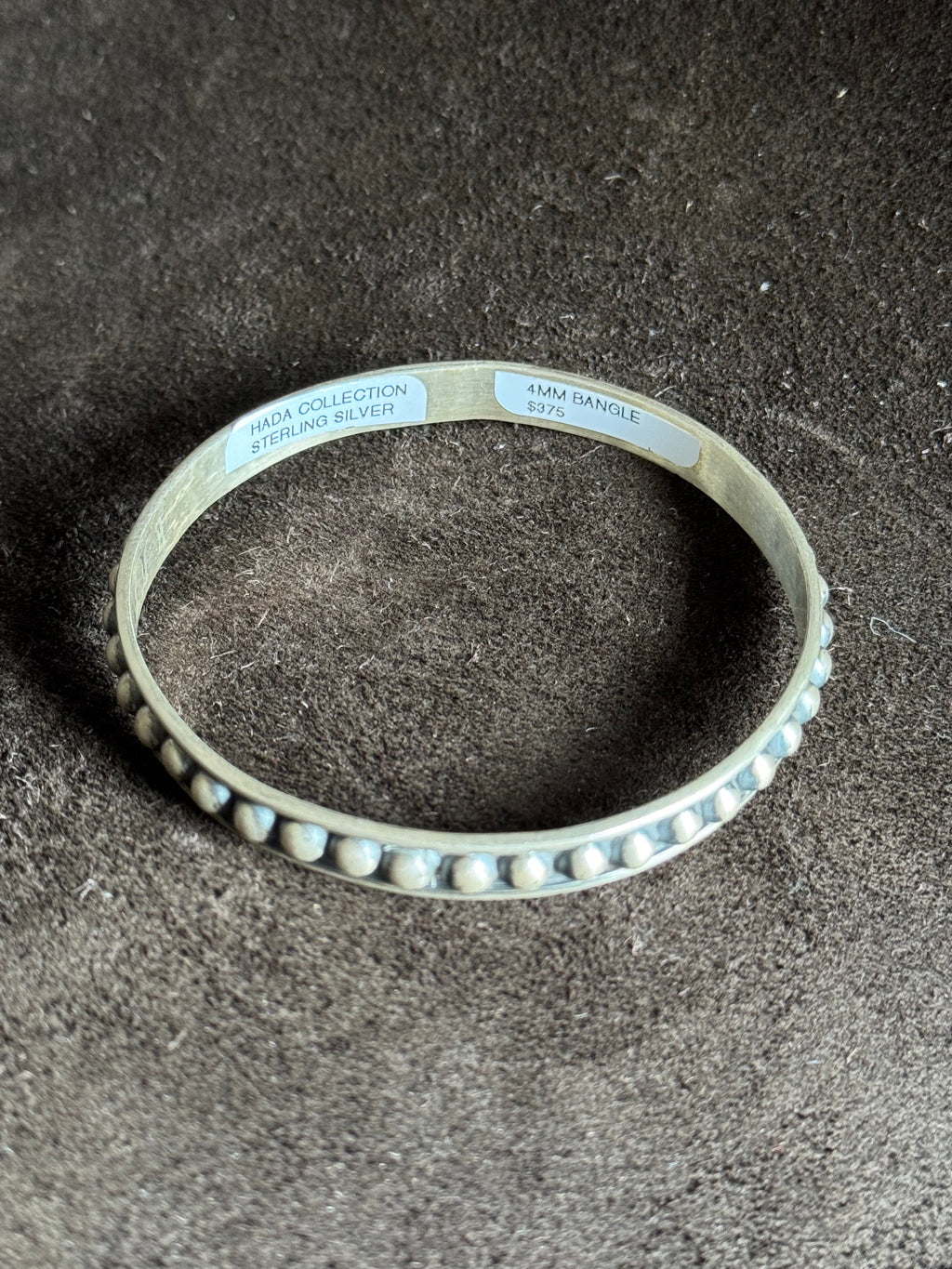Hada Collection - Sterling Silver 4MM Ball Bangle Bracelet — view 5