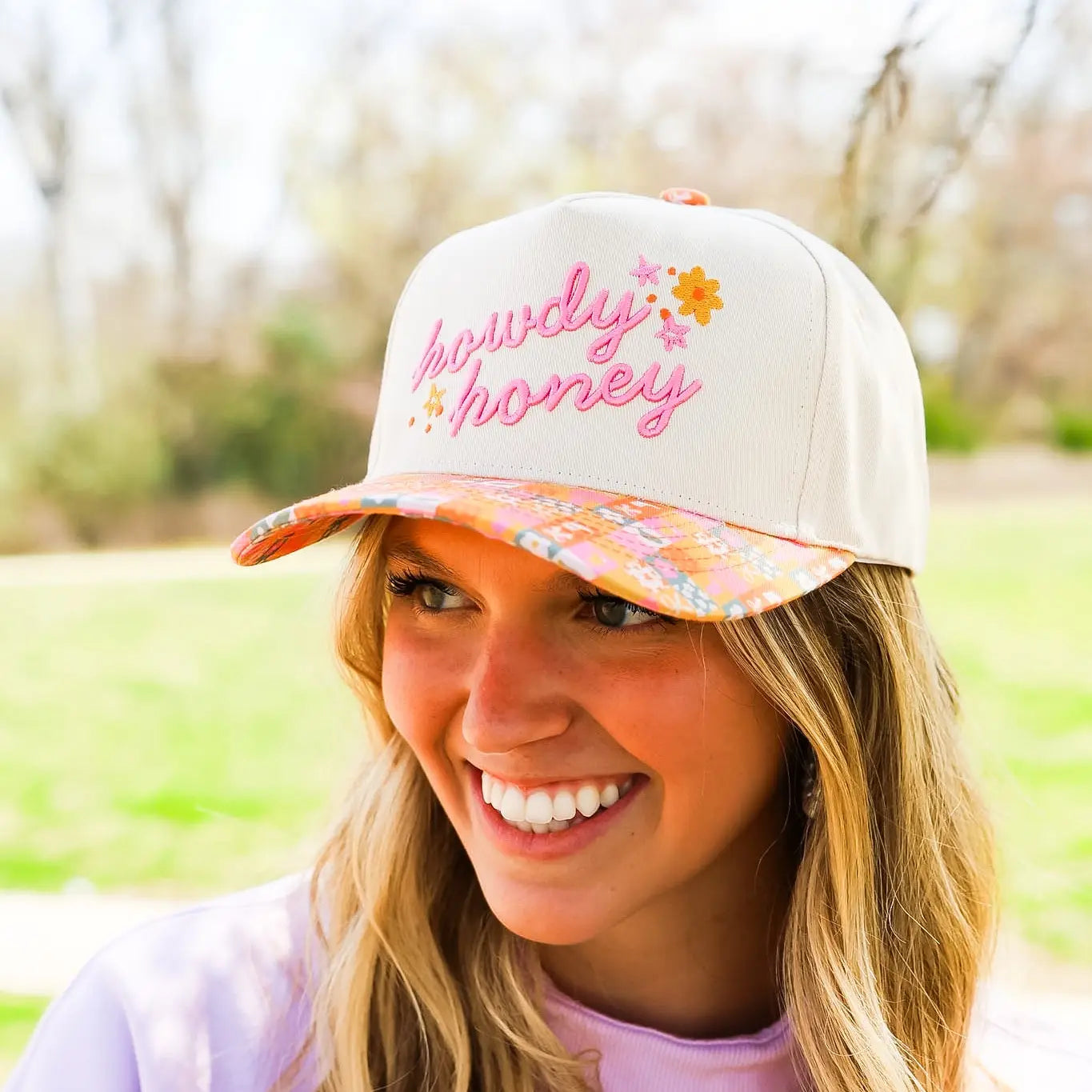 Howdy Honey Checkered Brim Cap | Cap — view 3
