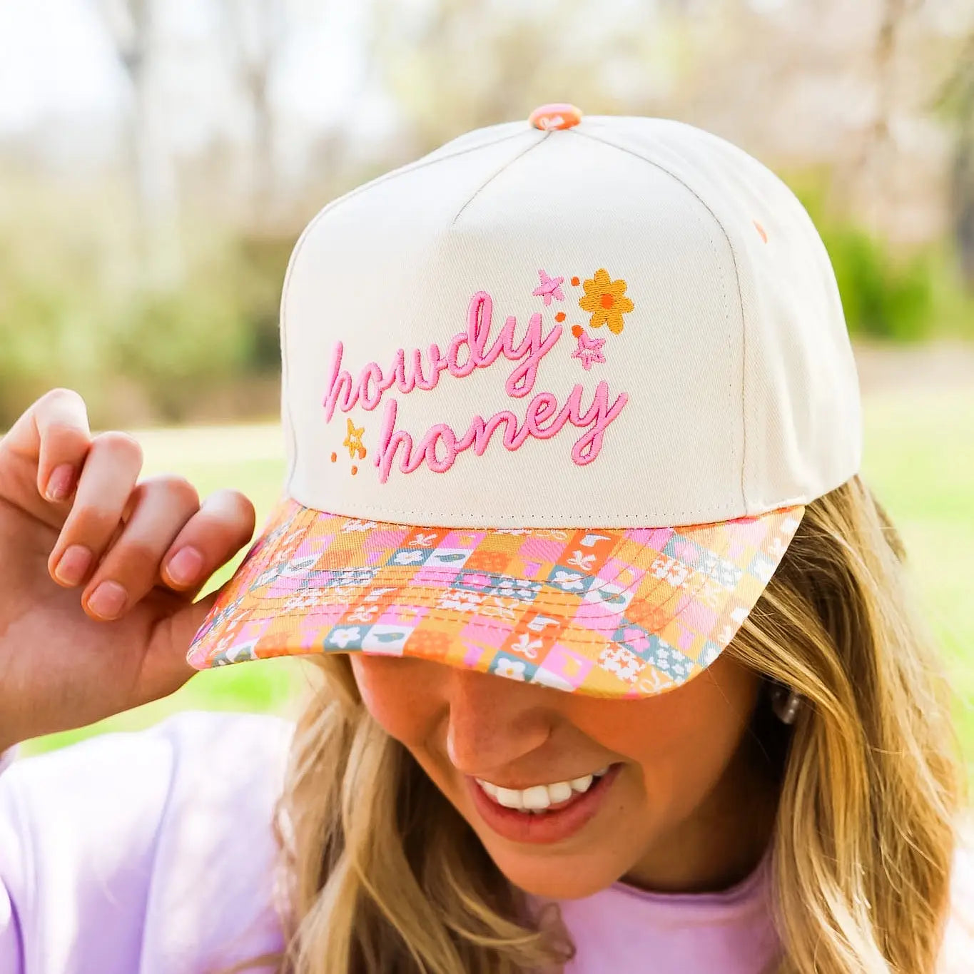 Howdy Honey Checkered Brim Cap | Cap — view 2