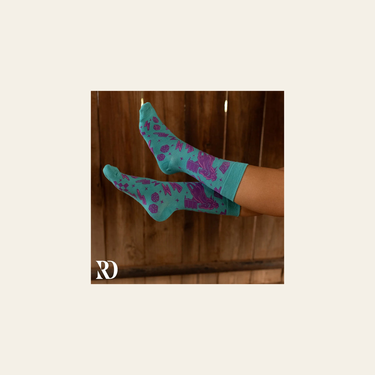 High Stakes Socks on a warm cream background