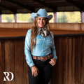 Ice Blue Sparkle Performance Rodeo Shirt