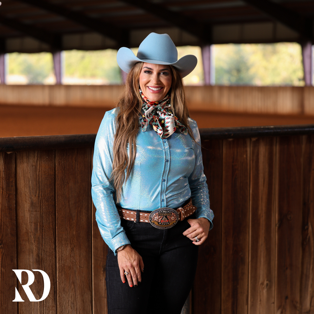 Ice Blue Sparkle Performance Rodeo Shirt