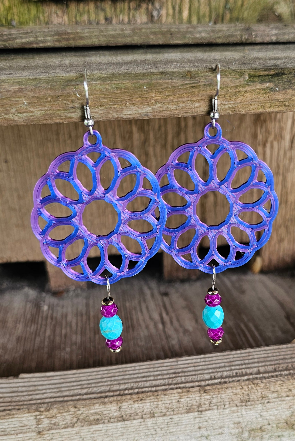 3D Print Boho Earrings Made in America by Baha Ranch Western Wear
