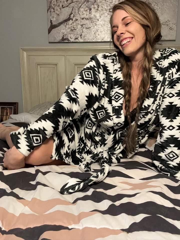 Baha Ranch Black Aztec Women's Western Bath Robe by Baha Ranch Western Wear - product image 8