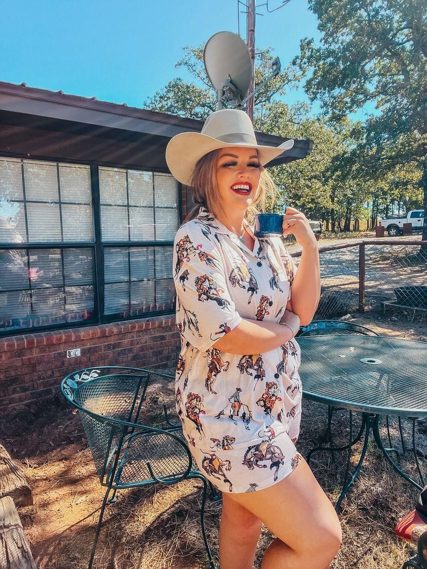 Baha Ranch Vintage Cowgirl Women's Western Pajama Set by Baha Ranch Western Wear