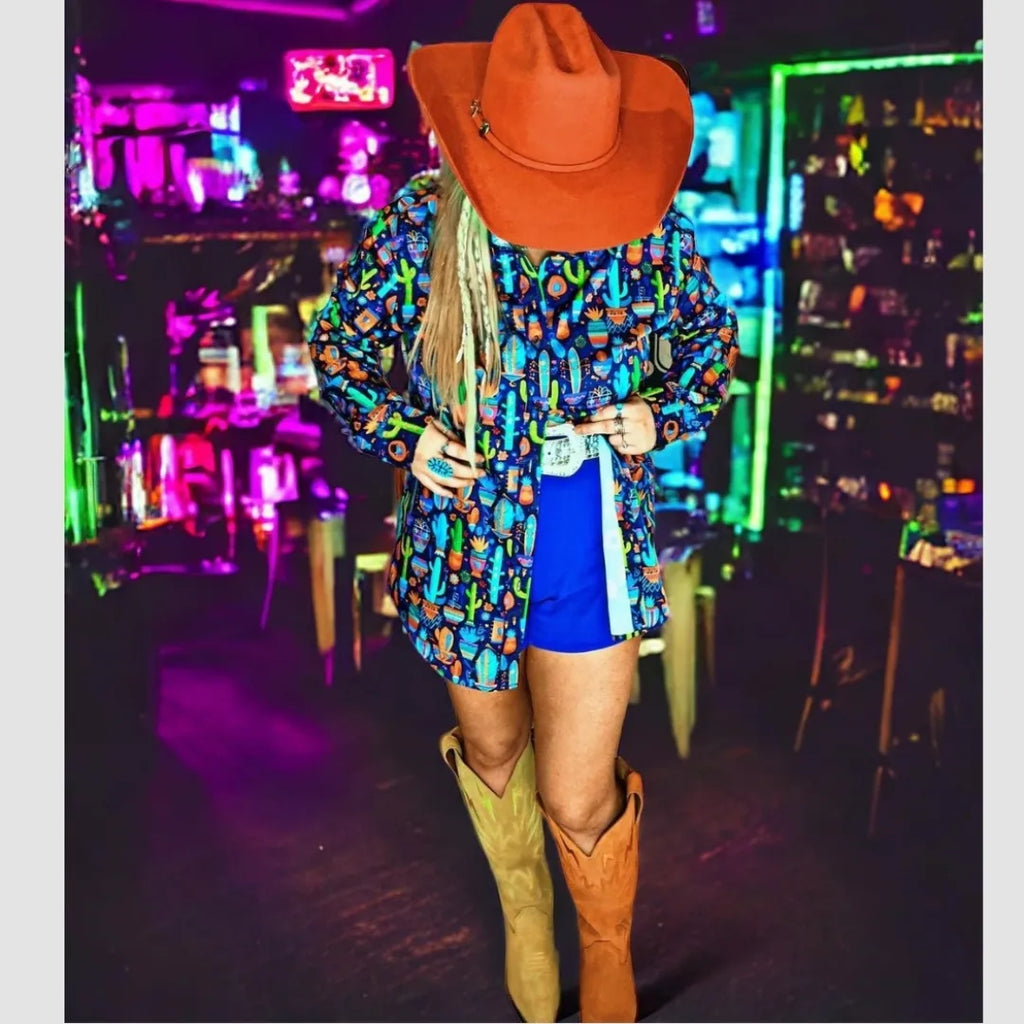 Baha Ranch Crazy Cactus Lady Unisex Western Button Up Shirt by Baha Ranch Western Wear - product image 8