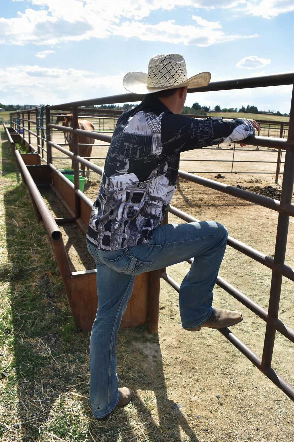 Baha Ranch Sepia Cowboy Ranch Long Sleeve Button Up Arena Shirt by Baha Ranch Western Wear - product image 4