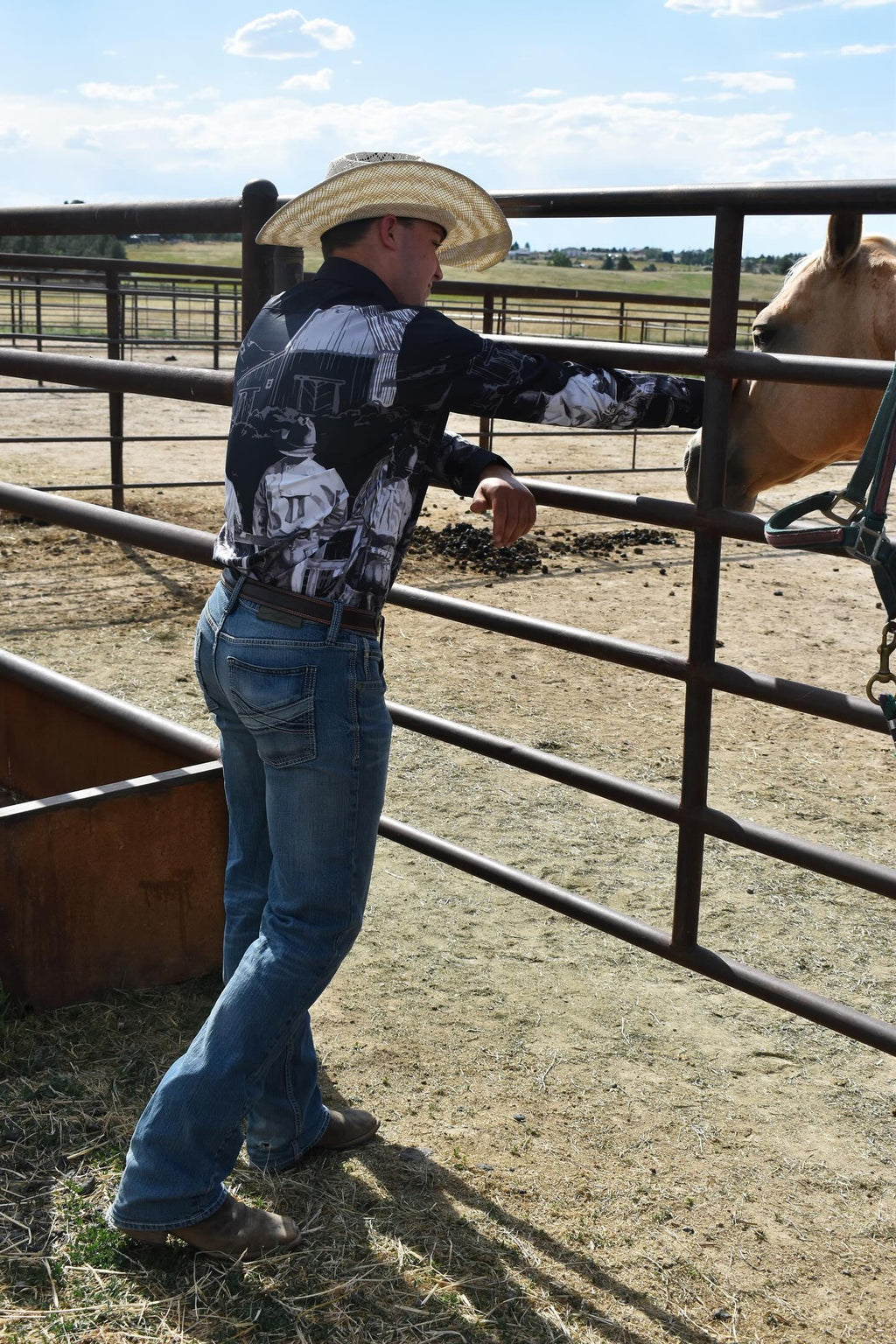 Baha Ranch Sepia Cowboy Ranch Long Sleeve Button Up Arena Shirt by Baha Ranch Western Wear - product image 5