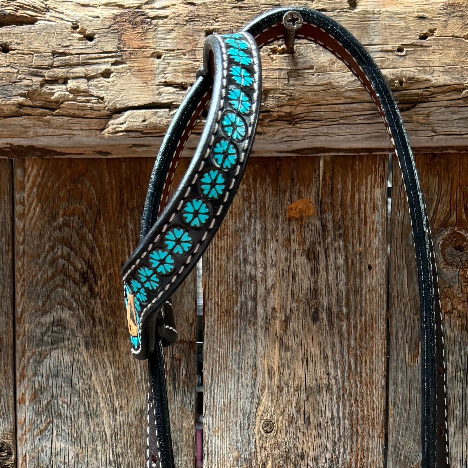 Multi Flower One Ear Headstall / Bridle #24379 — view 2