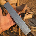Feather Pattern Damascus Billet with Broad Etched Face