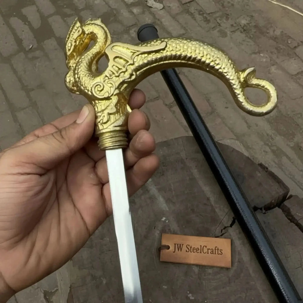 Handmade Pirate Officer Sword with Ornate Dragon Handle