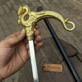 Handmade Pirate Officer Sword with Ornate Dragon Handle