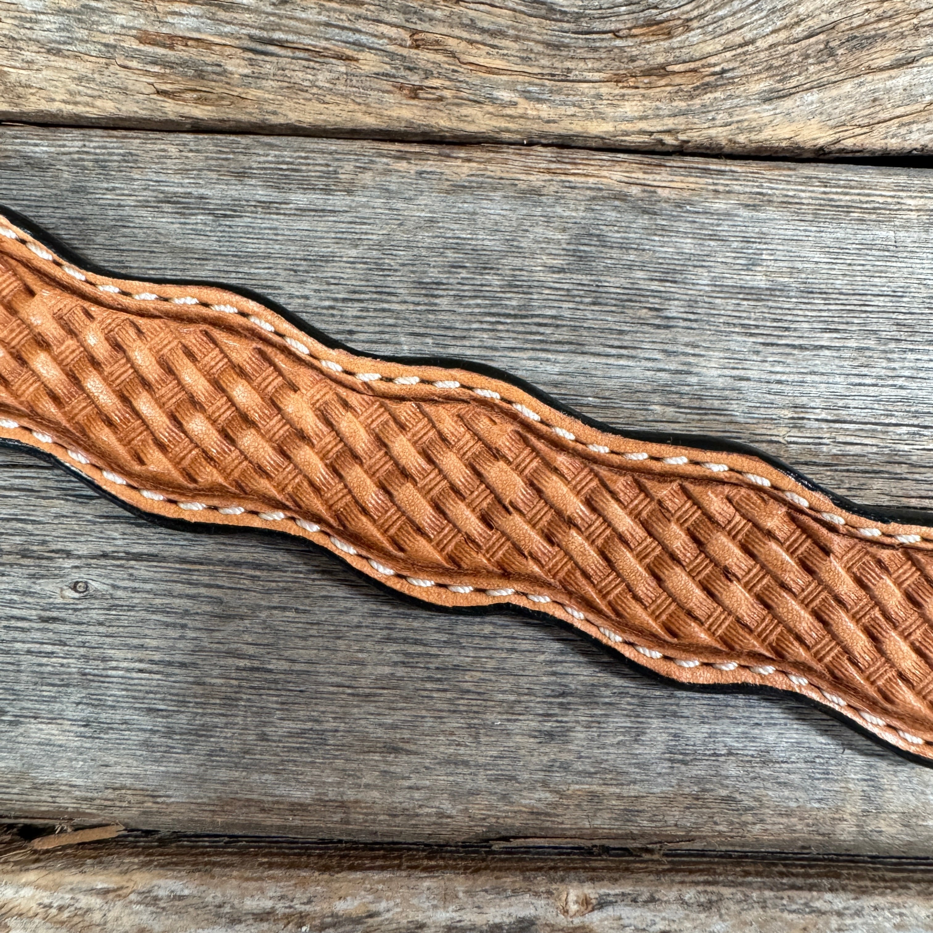 Light Oil Genuine Leather Dog Collars Sizes 10"-28" — view 3