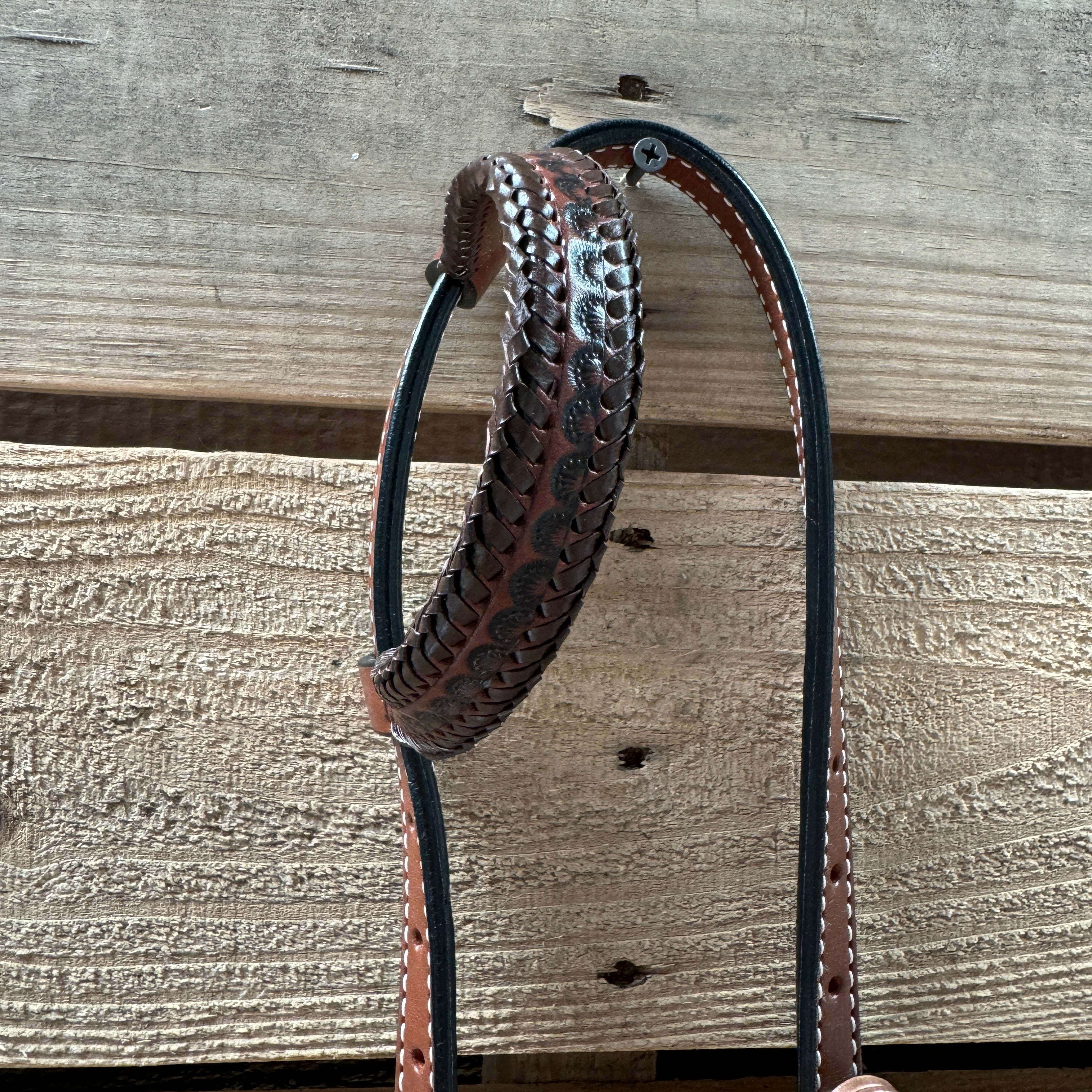 Medium Oil Braided Sunflower Browband / One Ear - Breastcollar Tack Set #BBBC649 — view 8
