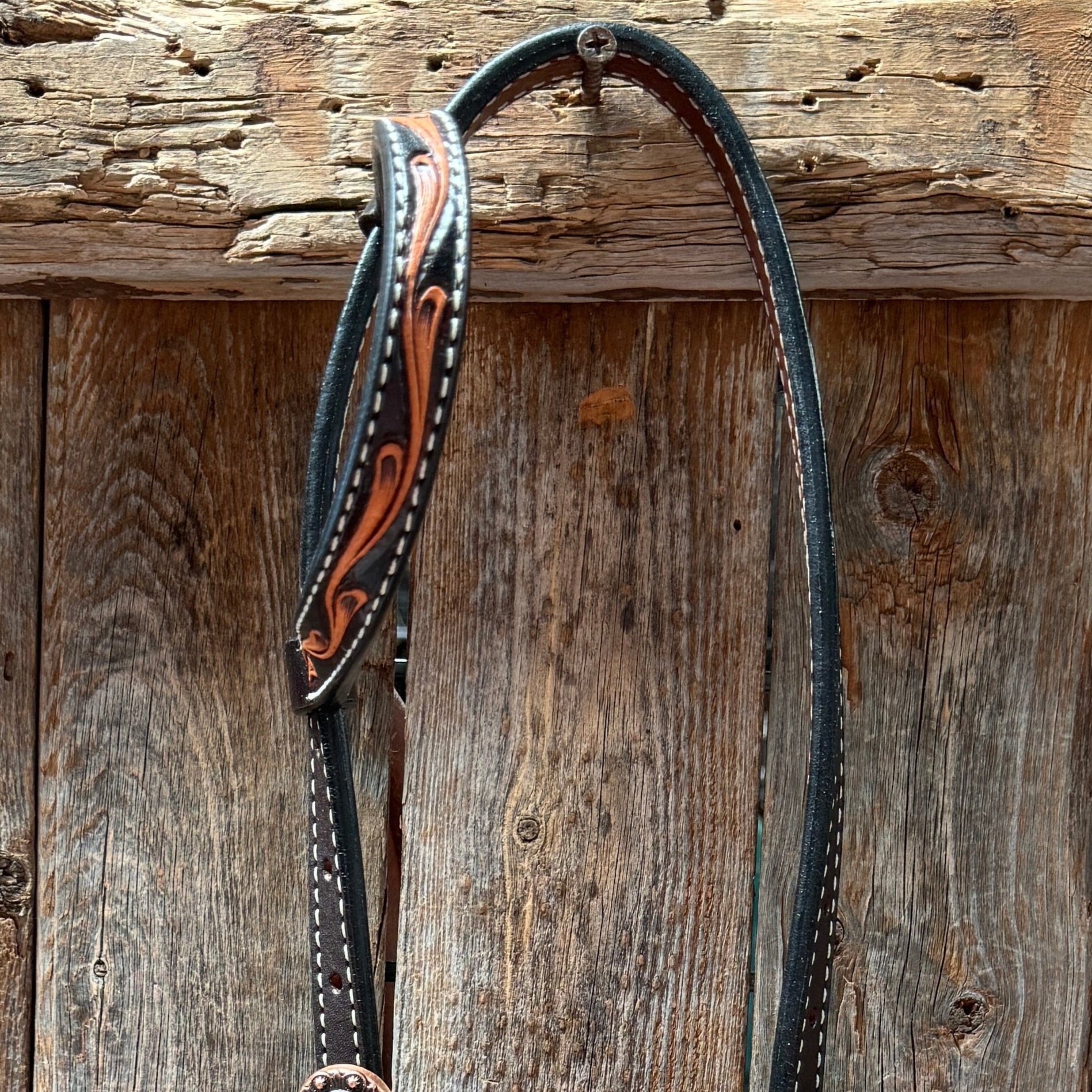 Triple Tone Floral Champagne and Clear Browband / One Ear - Triangle / Gladiator Breastcollar Tack Set #BBBC648 — view 8