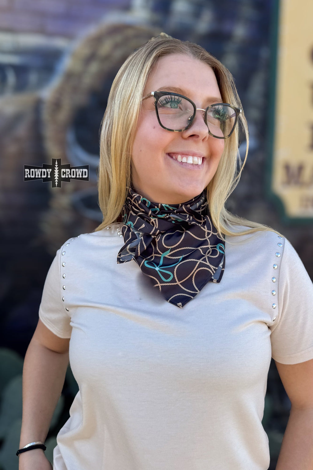 DS SMALL Rhinestone Cowgirl Wild Rag by Rowdy Crowd Clothing - product image 3