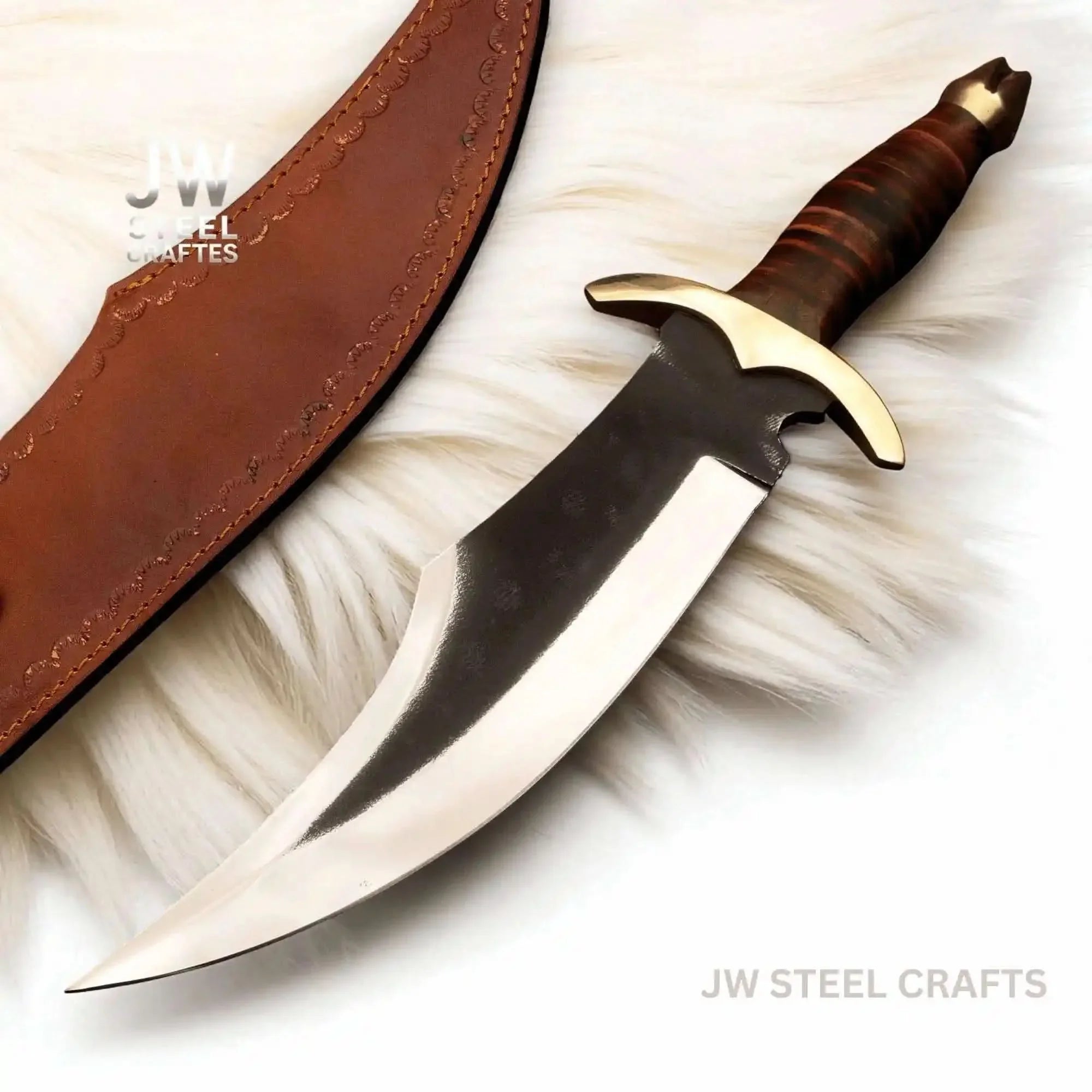 Handmade Frontier Bowie Knife with 13 Inch High Carbon Blade