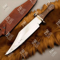 Handmade Carbon Steel Frontier Bowie Knife with Rosewood Handle | JW SteelCrafts