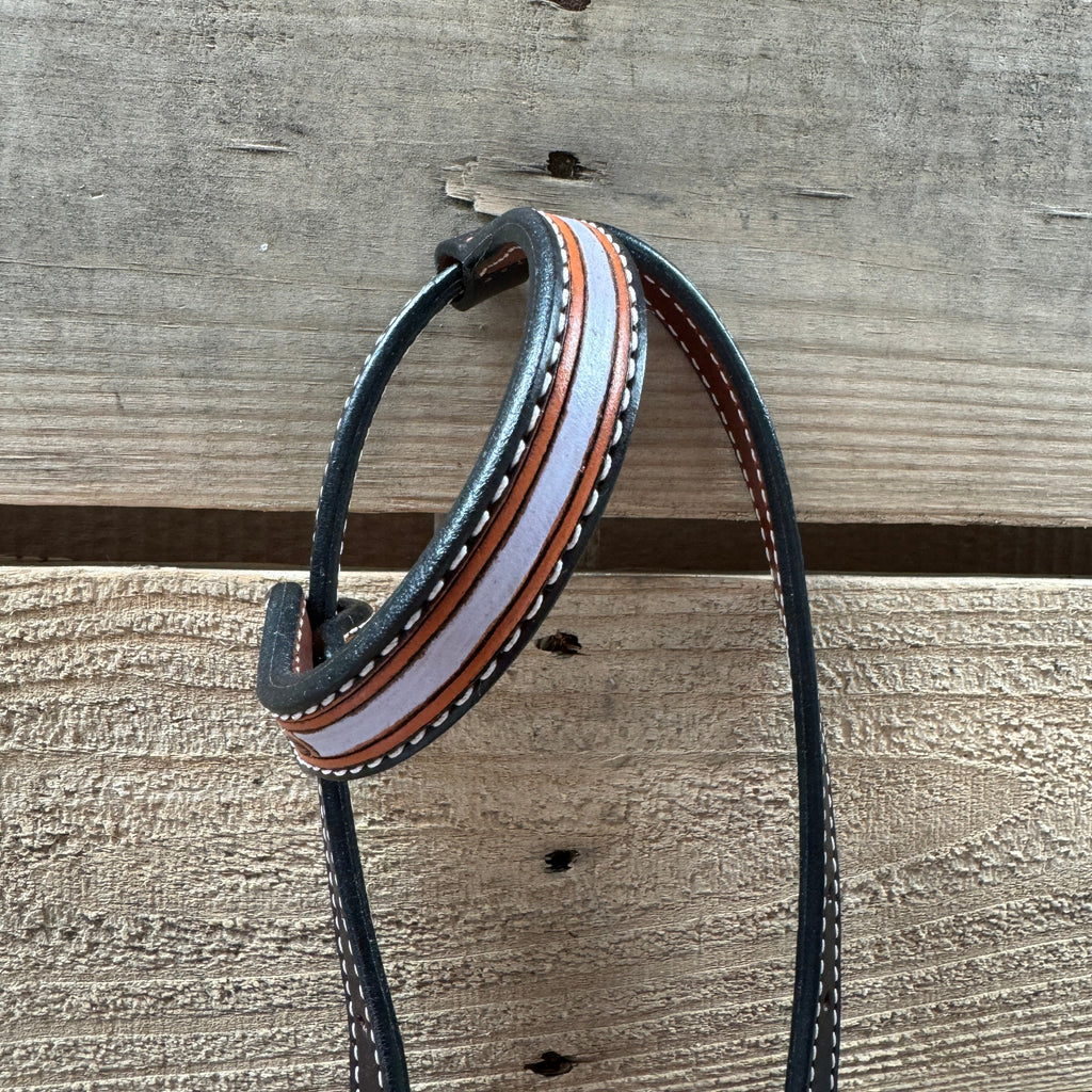Hand Painted Floral AB Browband / One Ear - Breastcollar Tack Set #BBBC645 — view 8