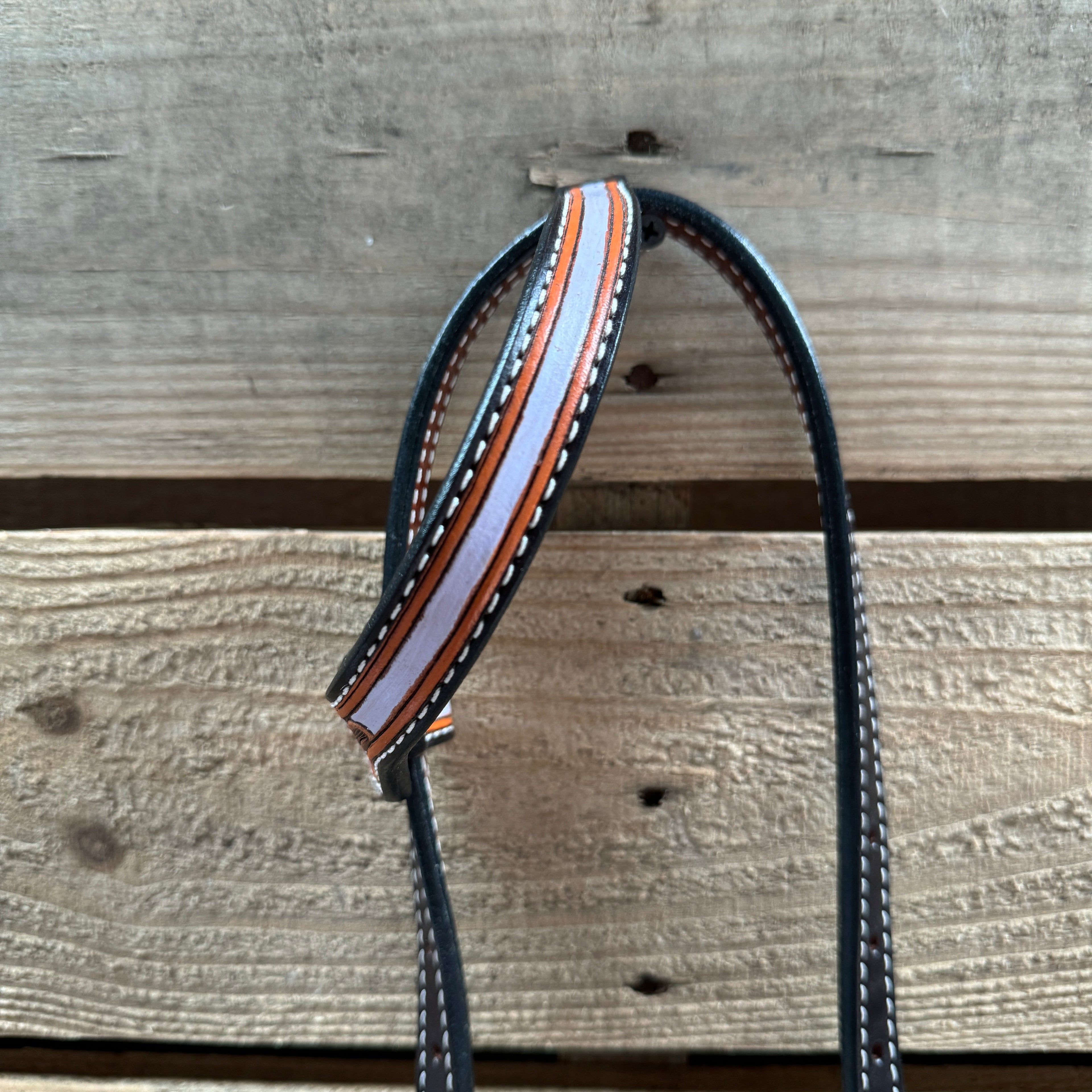 Hand Painted Floral Filigree Browband / One Ear - Breastcollar Tack Set #BBBC646 — view 8