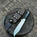 Handmade Frontier Bowie Knife – J2 Steel Clip Point with Micarta Handle