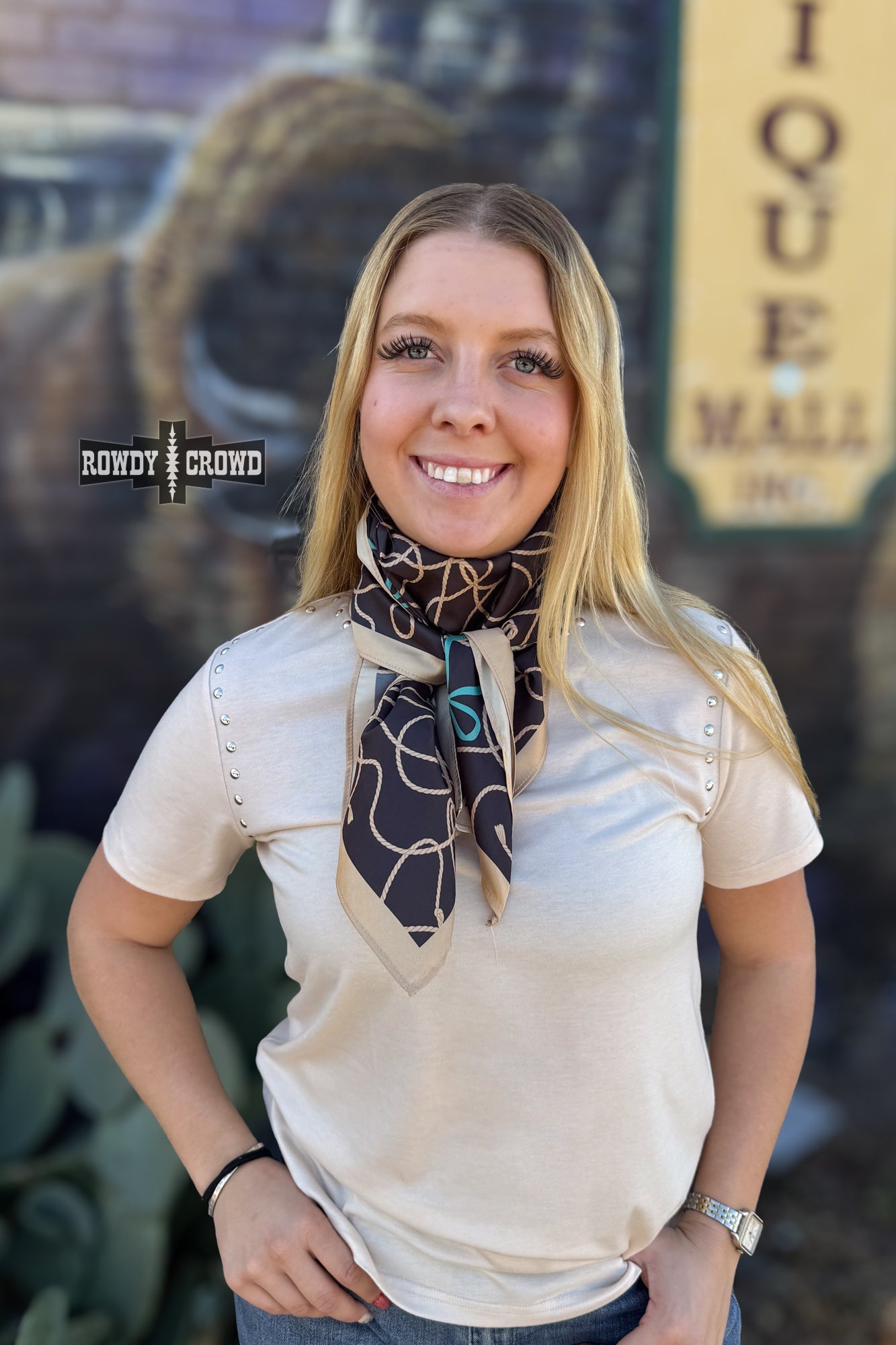 DS Rhinestone Cowgirl Wild Rag by Rowdy Crowd Clothing