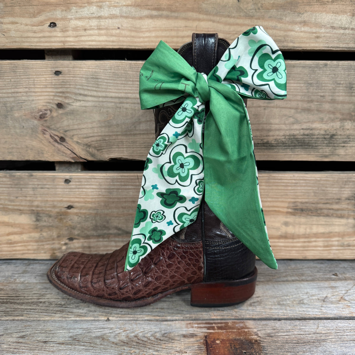 Green Western Skinny Mini Wild Rag Scarf / Cowgirl Necktie  #TW115
