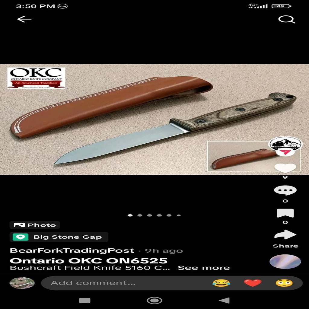 Handmade Damascus Fixed Blade Knife — Full Tang, Leather Sheath