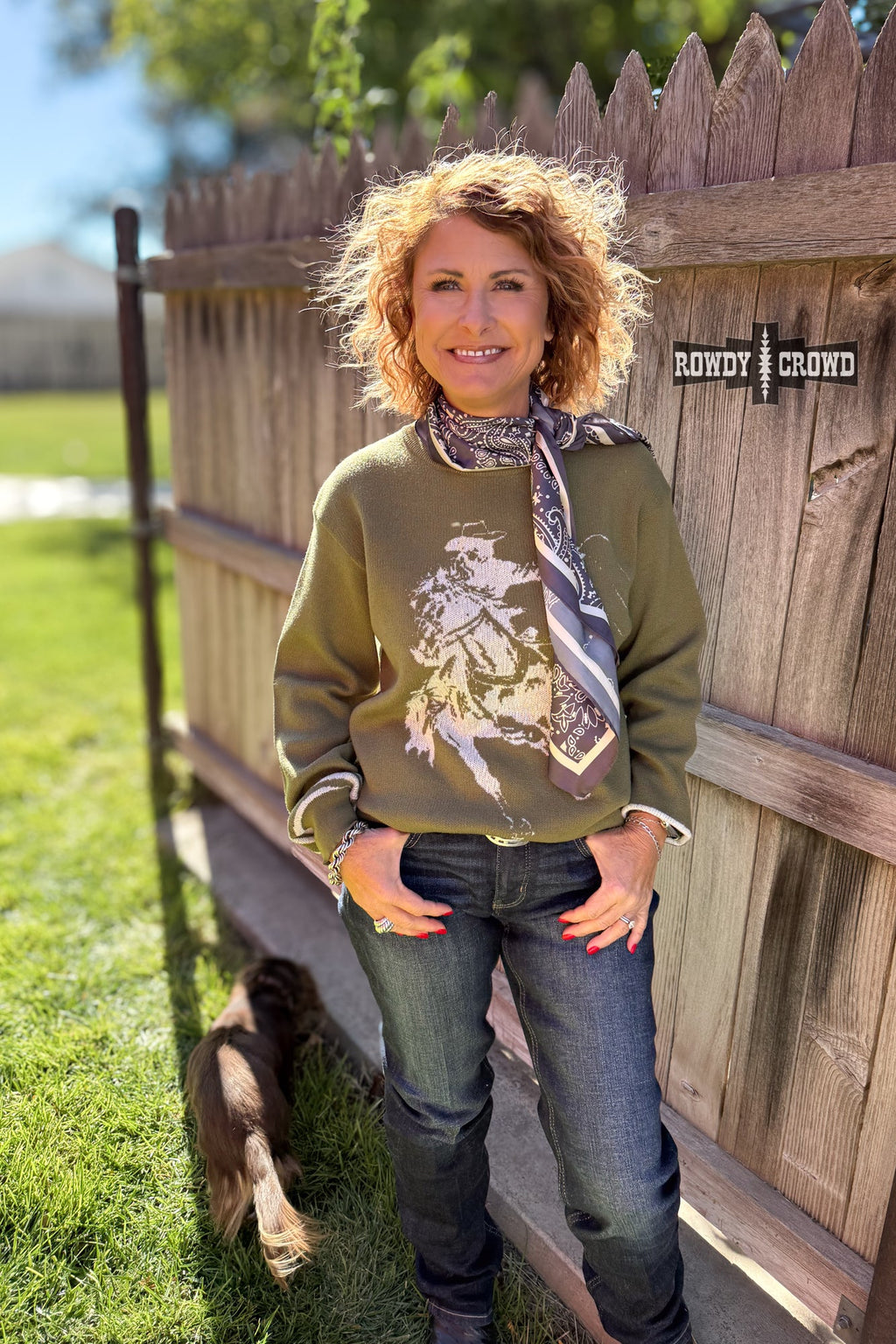 DS OLIVE Wild & Western Sweater by Rowdy Crowd Clothing - product image 6