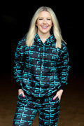 Black & Teal Fallon Taylor Logo Hoodie (adult)