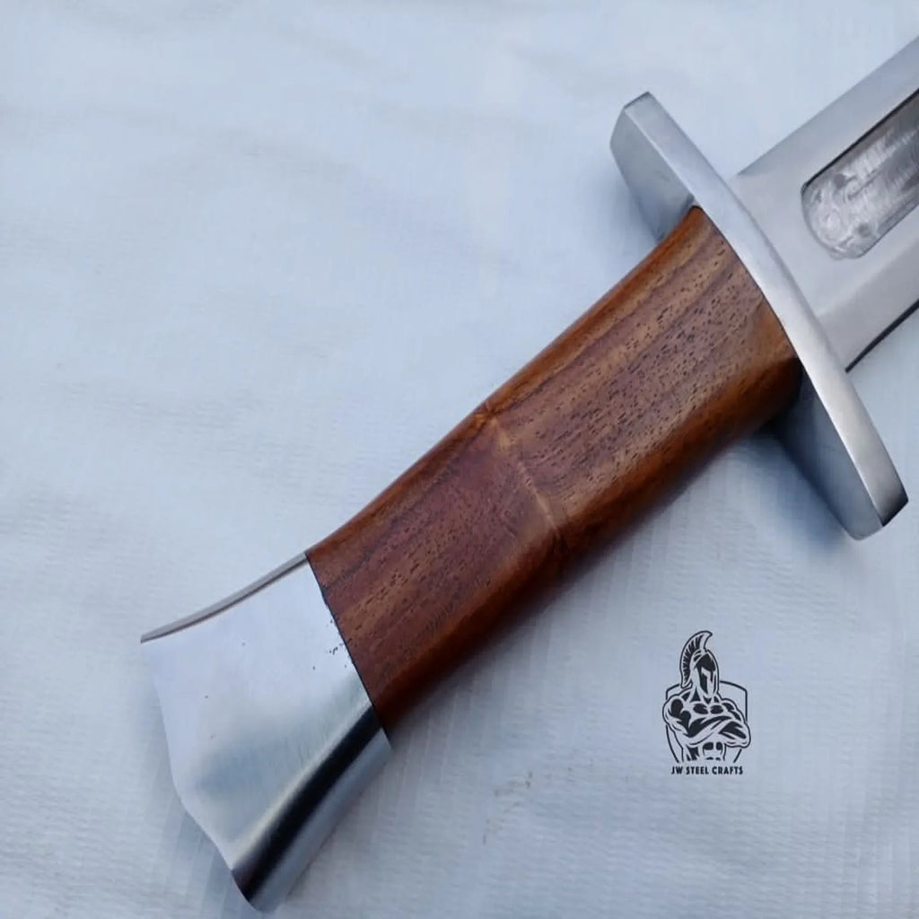 Wolfsteel Guard Seax 13" Handmade Carbon Steel Blade with Cross Guard