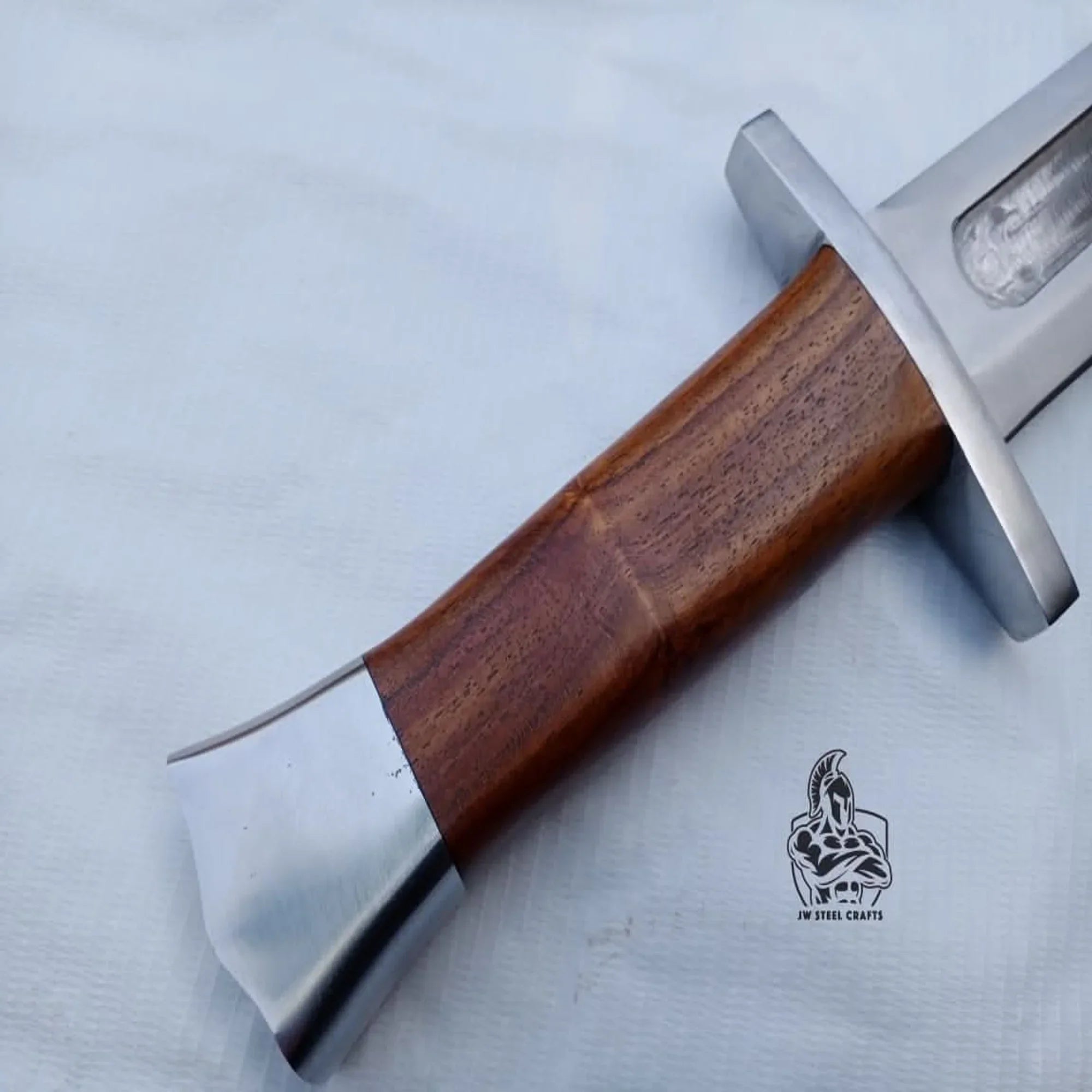 Wolfsteel Guard Seax 13" Handmade Carbon Steel Blade with Cross Guard