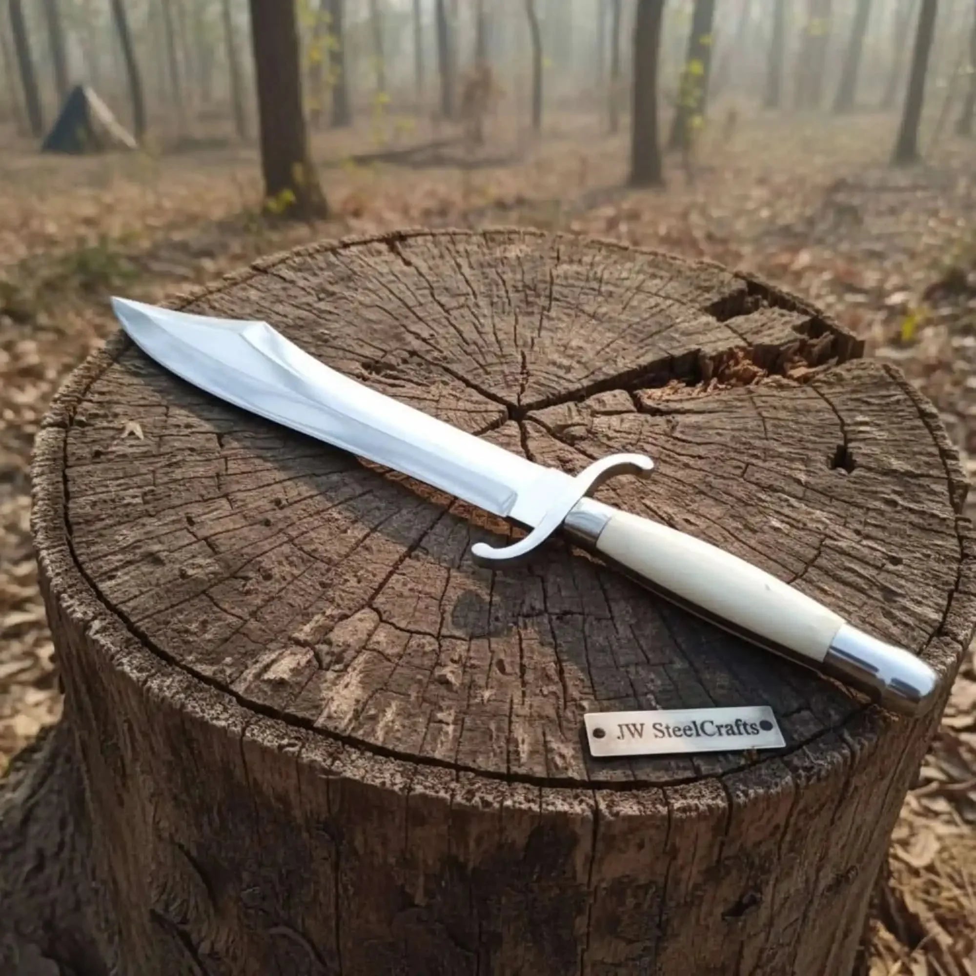 Handmade Sheffield Style Bowie Knife with High Polished Clip Point Blade