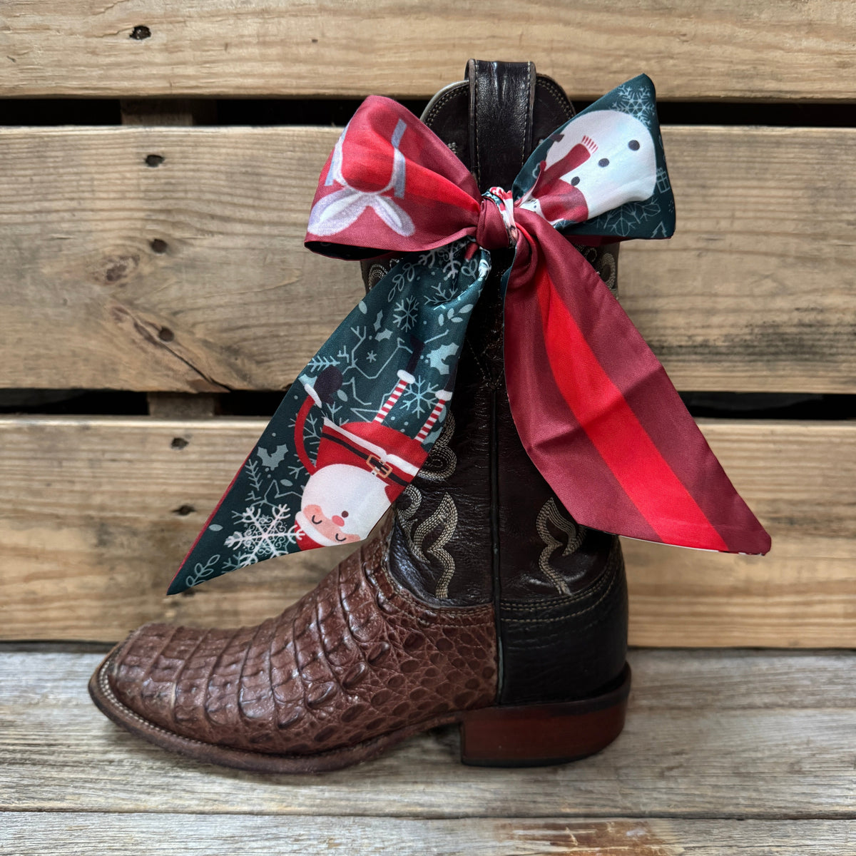 Green Holiday Western Skinny Mini Wild Rag Scarf / Cowgirl Necktie  #TW148