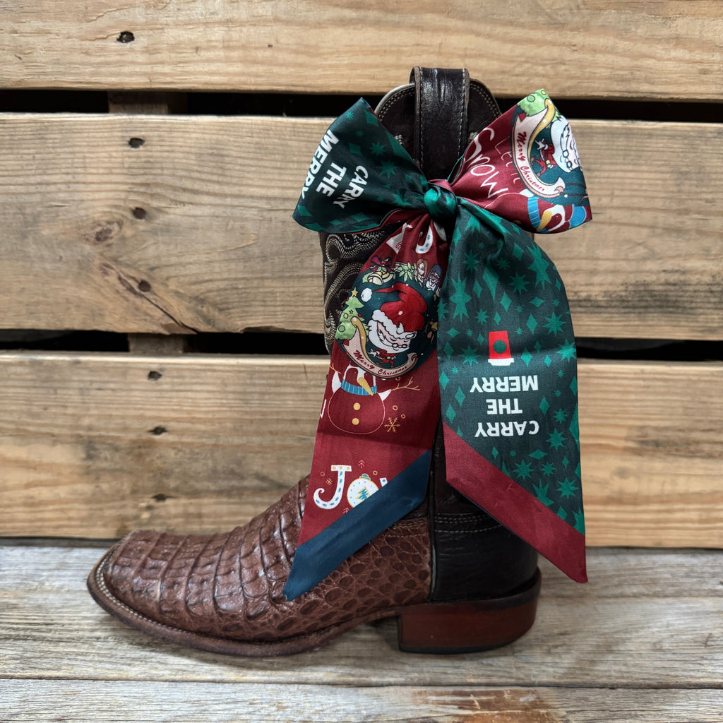 Burgundy Holiday Western Skinny Mini Wild Rag Scarf / Cowgirl Necktie  #TW149