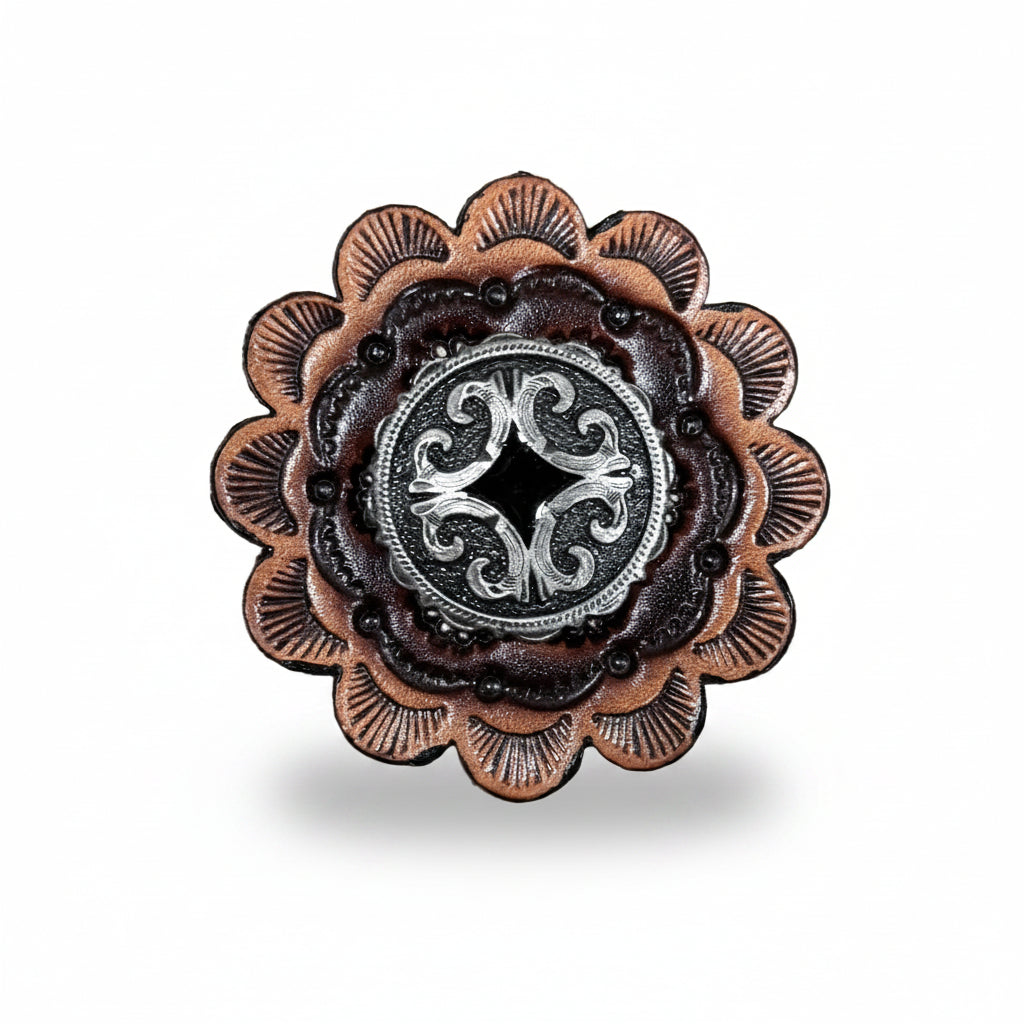 Black Diamond Antique Silver Western Concho W213 — view 7
