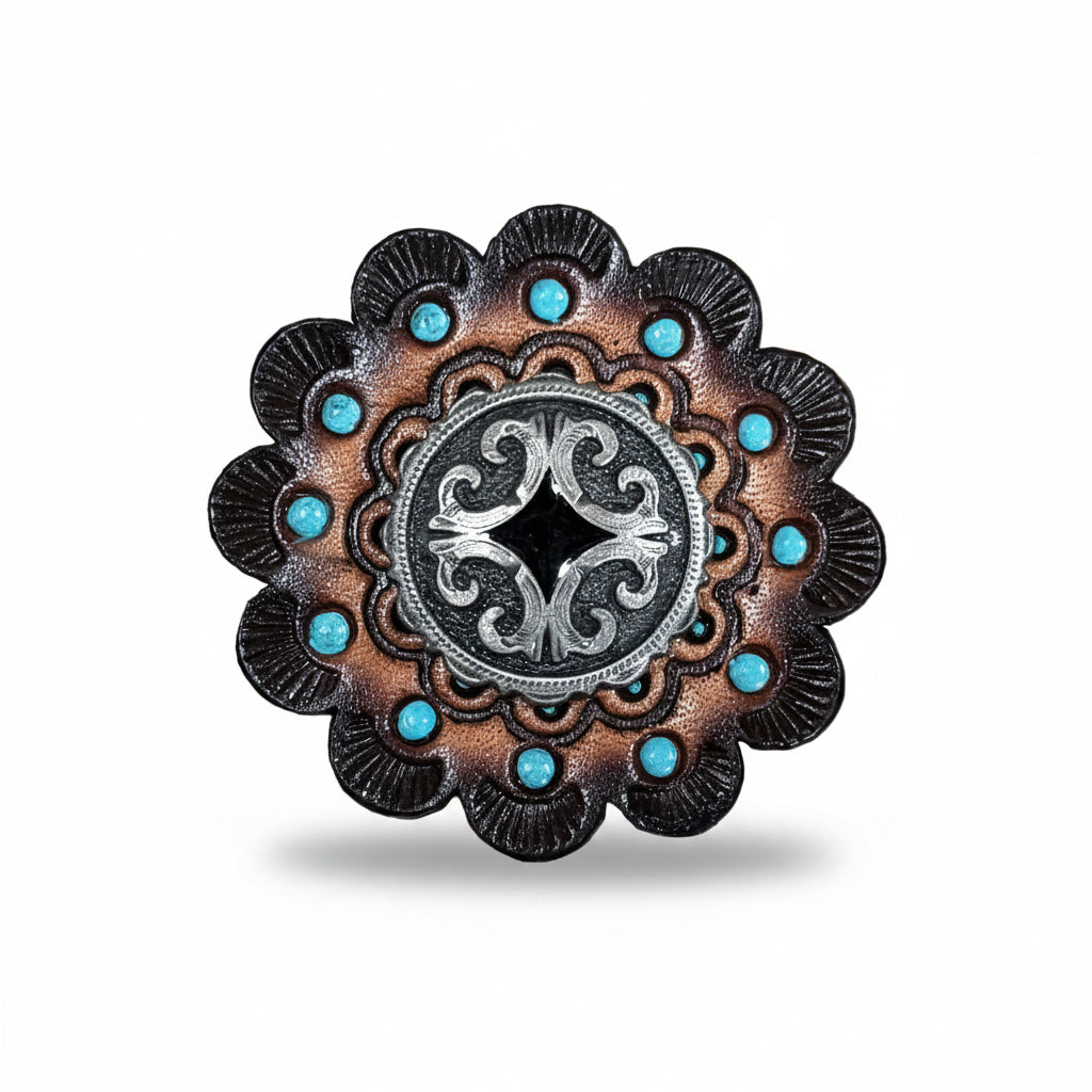 Black Diamond Antique Silver Western Concho W213 — view 8