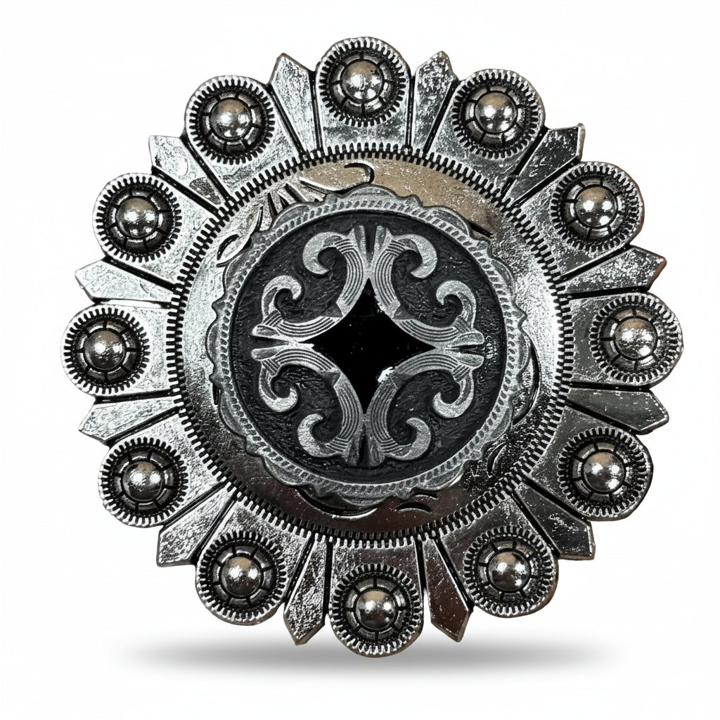 Black Diamond Antique Silver Western Concho W213 — view 4